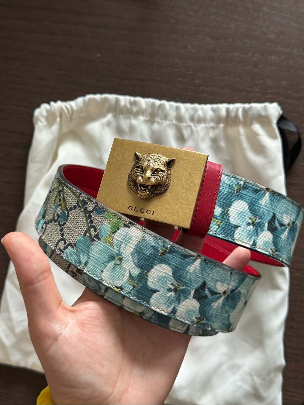 Gucci GG Supreme Blooms Floral Belt